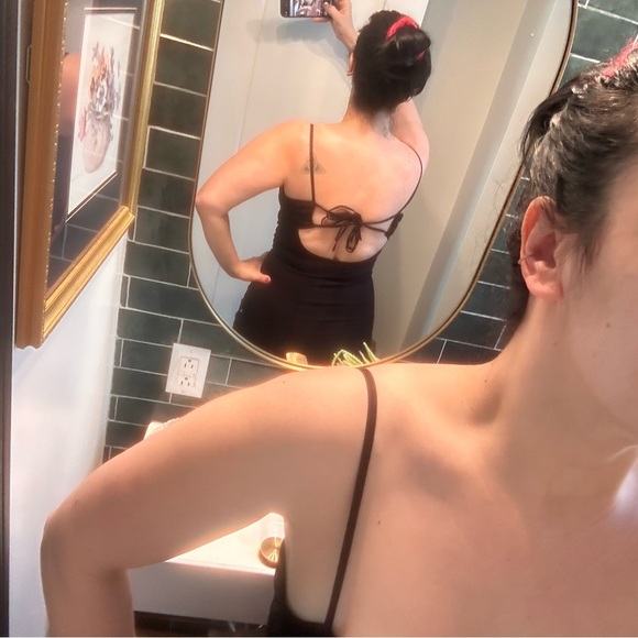 ZARA Black Open-Back Mini Dress – Size M - Picture 2 of 2